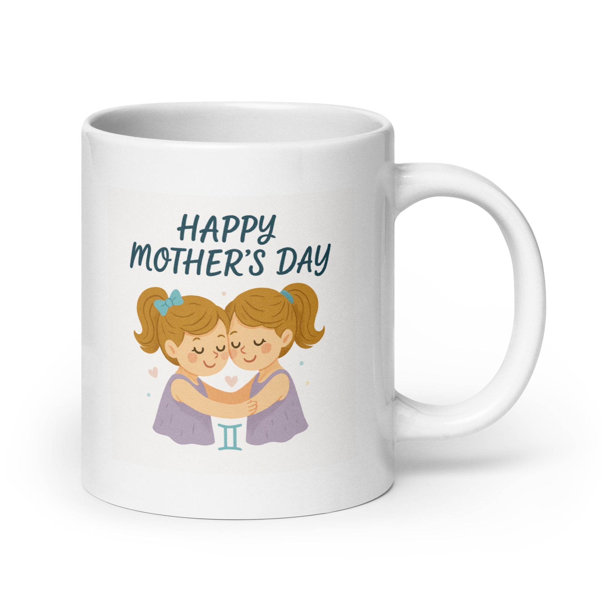 Gemini Mom Mug – Happy Mother’s Day Gift – Cute Twin Zodiac Design – Astrology Gift for Gemini Moms – Personalized Coffee Cup – Duvencioglu