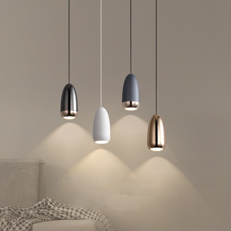 Modern Bullet-Head LED Pendant – Small Remote-Control Chandelier – Duvencioglu