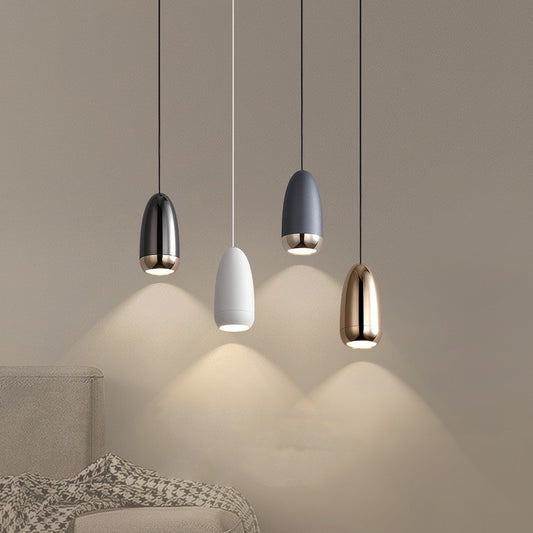 Modern Bullet-Head LED Pendant – Small Remote-Control Chandelier – Duvencioglu