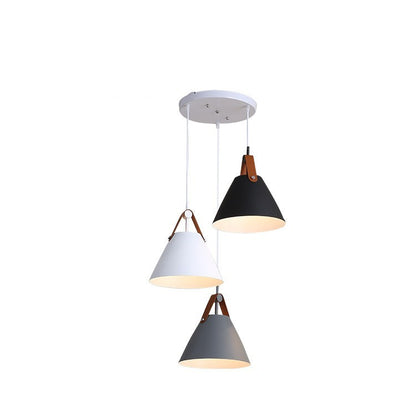 Nordic Macaron LED Disc Chandelier – 32×30×30 cm Iron Pendant – Duvencioglu