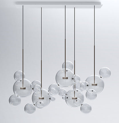 Soap Bubble Mickey LED Glass Chandelier – Nordic Pendant (3C Certified) – Duvencioglu