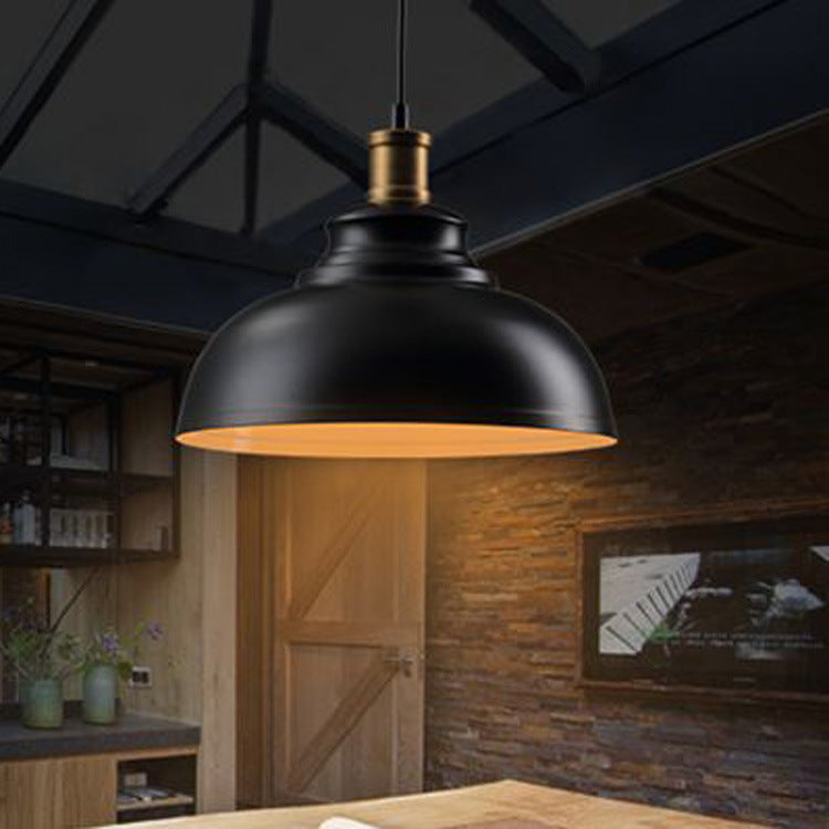 Industrial Farmhouse Barn Pendant Light - Metal Hanging Fixture – Duvencioglu