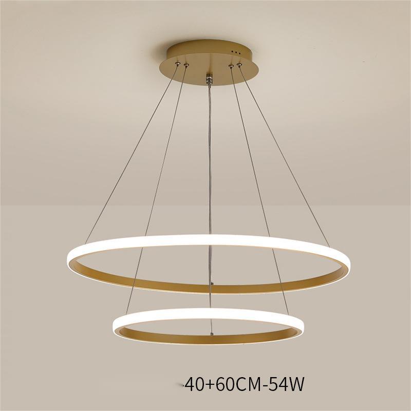 Smart Gold Multi-Ring LED Chandelier – Bluetooth, App & Voice Control – Duvencioglu
