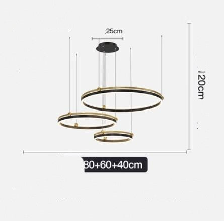 Brushed-Aluminum Fish-Line LED Chandelier – 5000 K Pendant – Duvencioglu