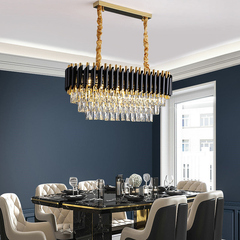 Nordic American Luxury Crystal Chandelier – Modern Iron Pendant Light – Duvencioglu