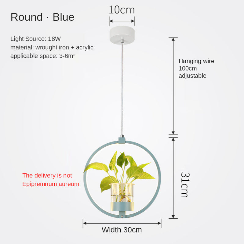 B107 Nordic Iron LED Chandelier – 3-Color Dimming Restaurant Pendant – Duvencioglu