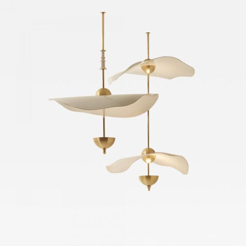 Acrylic Lotus-Leaf LED Chandelier – Single & Double-Head Window Pendant – Duvencioglu