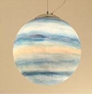 Nordic Industrial Moon LED Chandelier – Single-Head Pendant – Duvencioglu