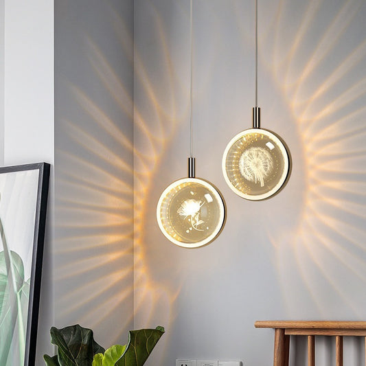 Jellyfish Nordic Crystal LED Bedside Chandelier – 120 mm Pendant – Duvencioglu