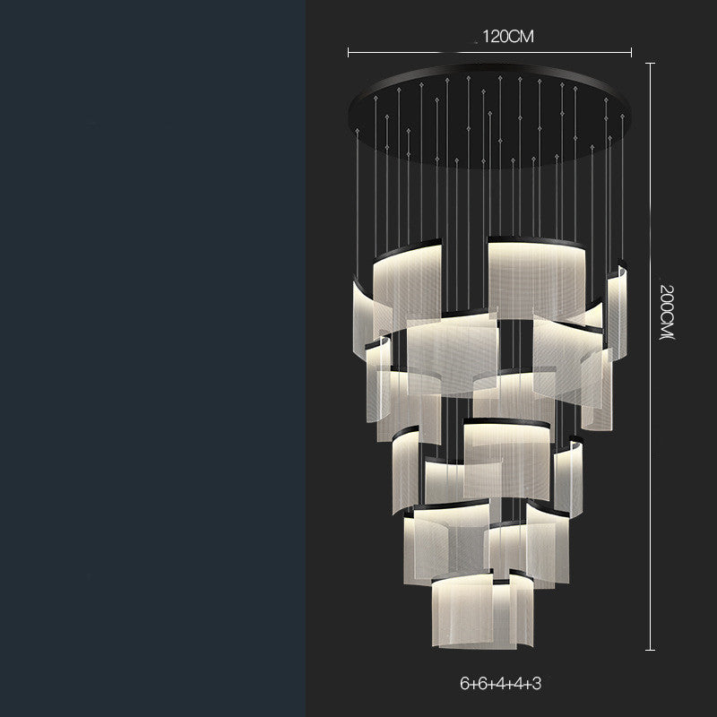 Villa-Scale Multi-Head LED Chandelier – 7–23-Arm Stainless Steel Pendant – Duvencioglu