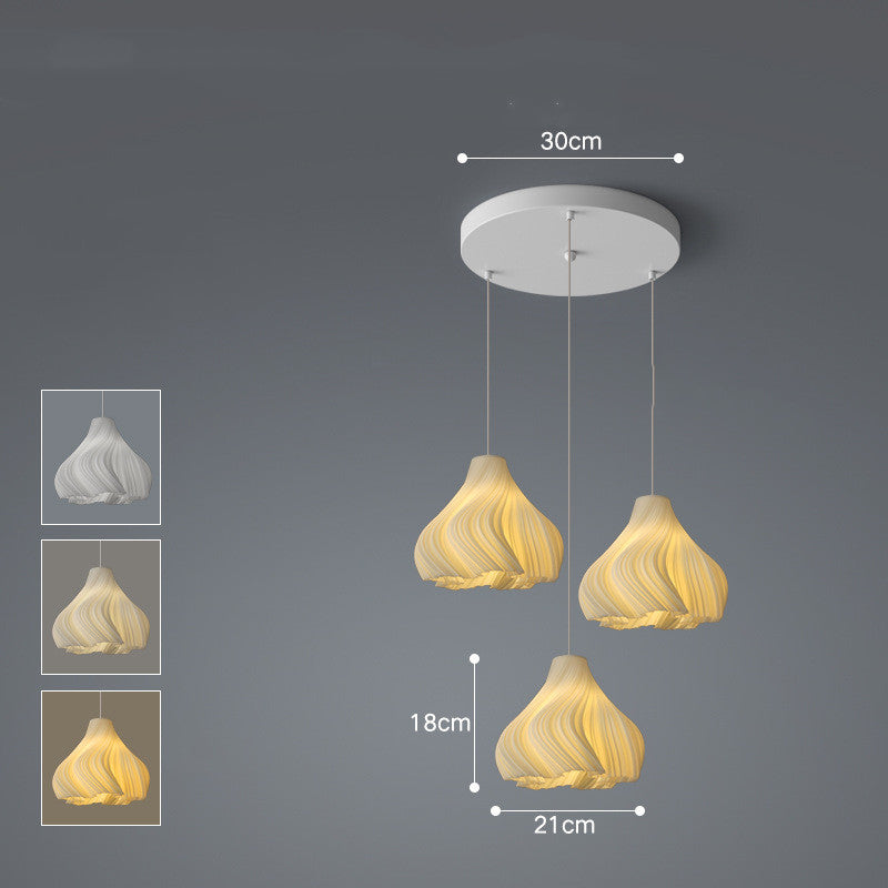 Nordic Iron LED Fish-Line Chandelier – Tri-Color Dimmable Pendant – Duvencioglu
