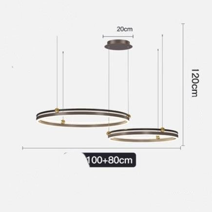 Brushed-Aluminum Fish-Line LED Chandelier – 5000 K Pendant – Duvencioglu