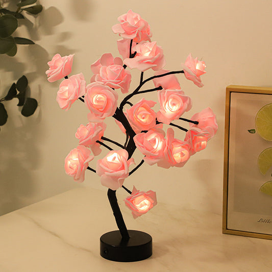 LED Rose Tree Table Lamp - Romantic USB-Powered Night Light – Duvencioglu