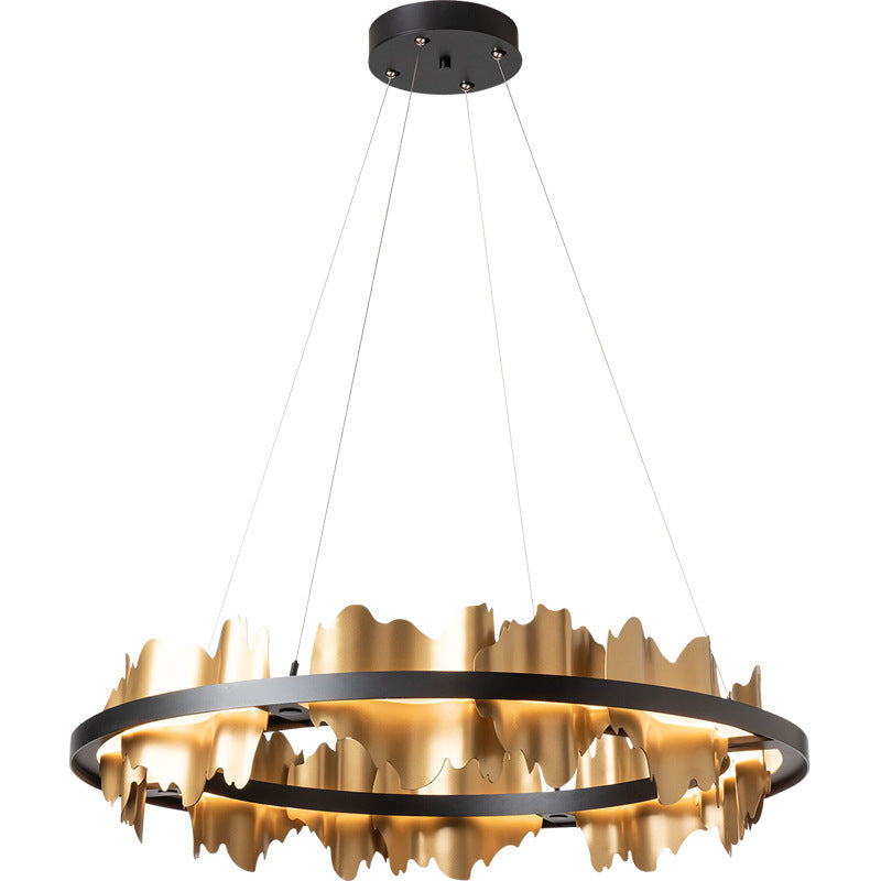 Postmodern Italian Luxury LED Chandelier – Ø 60/80 cm Organic Glass Pendant – Duvencioglu