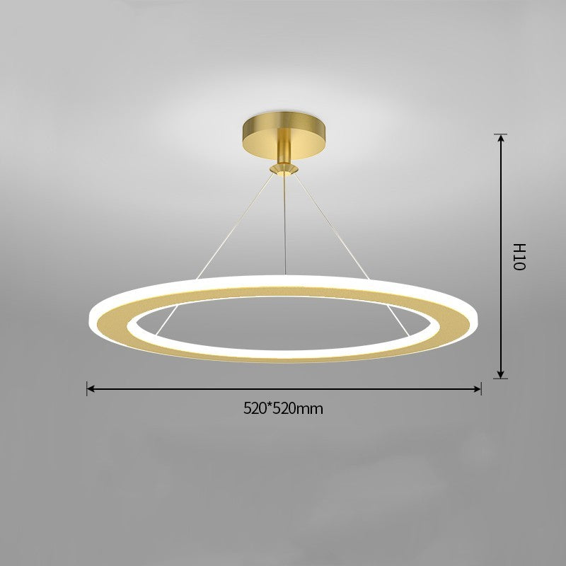 Modern Circular LED Chandelier – 3000 K for Bedrooms & Studies (51–60 W) – Duvencioglu