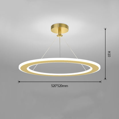 Modern Circular LED Chandelier – 3000 K for Bedrooms & Studies (51–60 W) – Duvencioglu