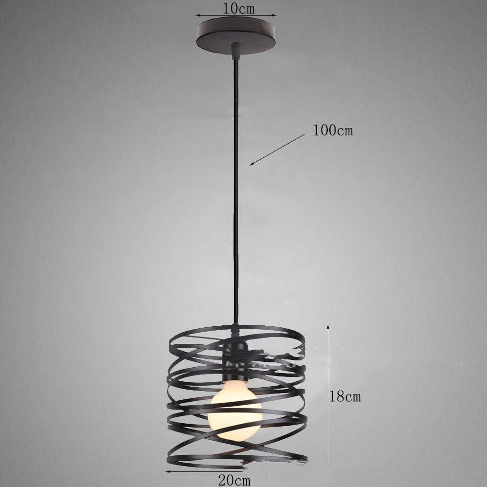 Post-Modern Iron Art Chandelier – Single-Head LED Pendant for Café & Bar – Duvencioglu