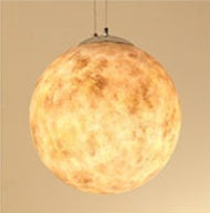 Nordic Industrial Moon LED Chandelier – Single-Head Pendant – Duvencioglu