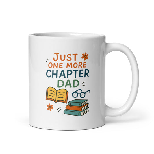 Bookworm Dad Mug – Just One More Chapter Design – Father&#39;s Day Gift for Book Loving Dads – Cozy Coffee Cup – Reading Dad Present – Duvencioglu