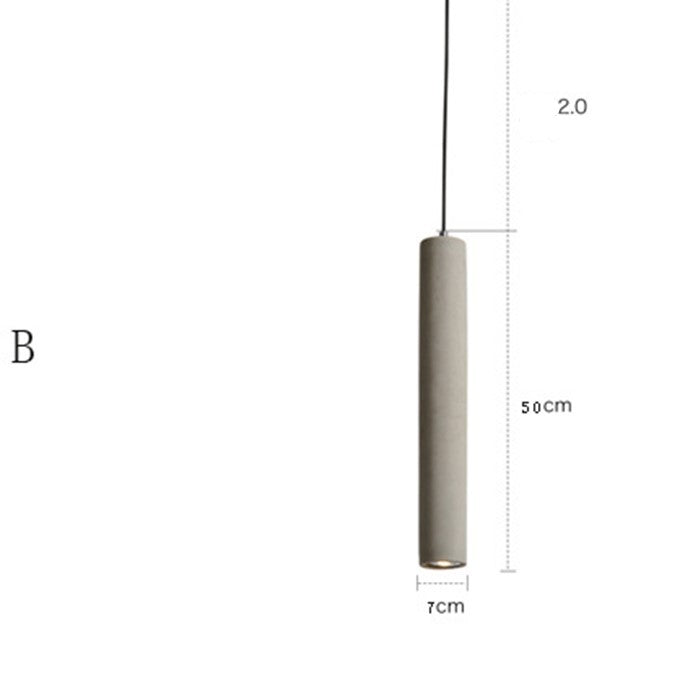 Modern Concrete Marble Stick Chandelier – Adjustable LED Pendant Light – Duvencioglu