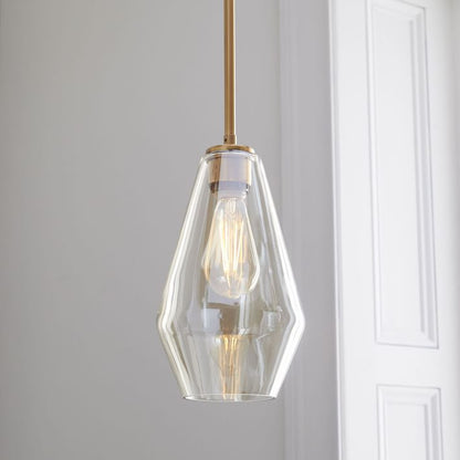 Nordic Minimalist Single-Head Glass Chandelier – Luxury Café & Bar Pendant – Duvencioglu