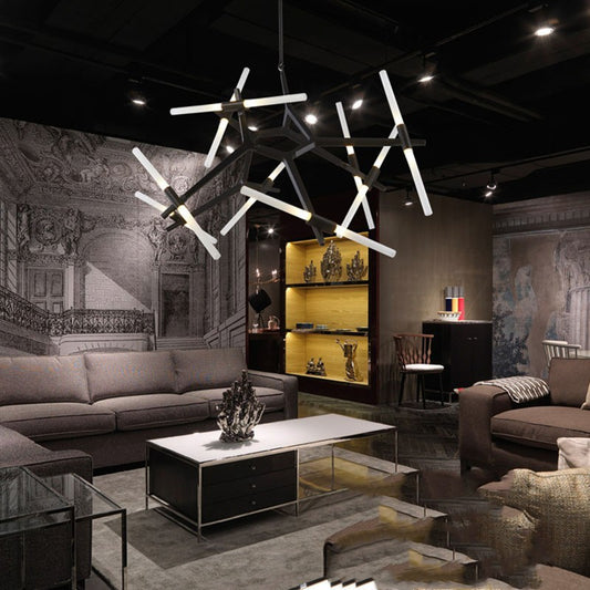 Nordic Branch-Style LED Chandelier – 6–20-Head Minimalist Pendant – Duvencioglu