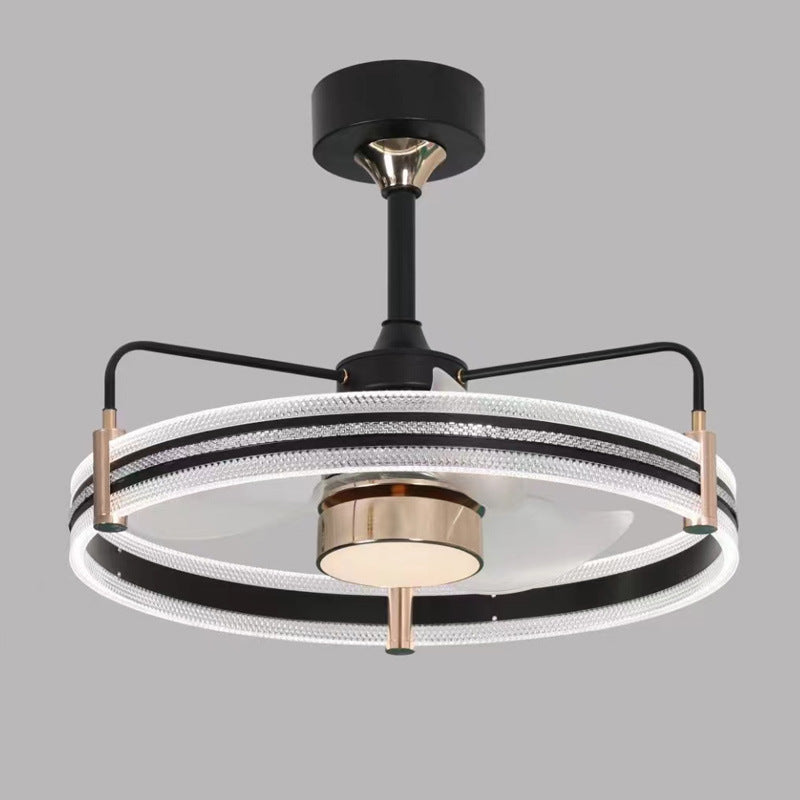 Modern Remote-Control Ceiling Fan Chandelier – 3-Color LED Pendant (Ø 60×21 cm) – Duvencioglu
