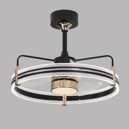 Modern Remote-Control Ceiling Fan Chandelier – 3-Color LED Pendant (Ø 60×21 cm) – Duvencioglu