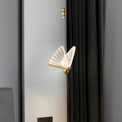 Modern Luxury Butterfly LED Chandelier – 170/220 cm Gold & Rainbow Pendant – Duvencioglu