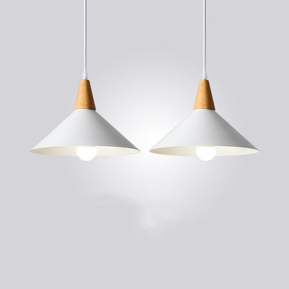 Japanese Minimalist Wooden LED Chandelier – 26×20 cm Pendant Light – Duvencioglu
