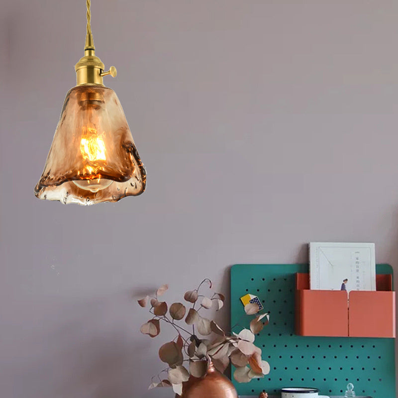 Southeast Asian Retro Brass Chandelier – Creative Glass Pendant (3000K) – Duvencioglu