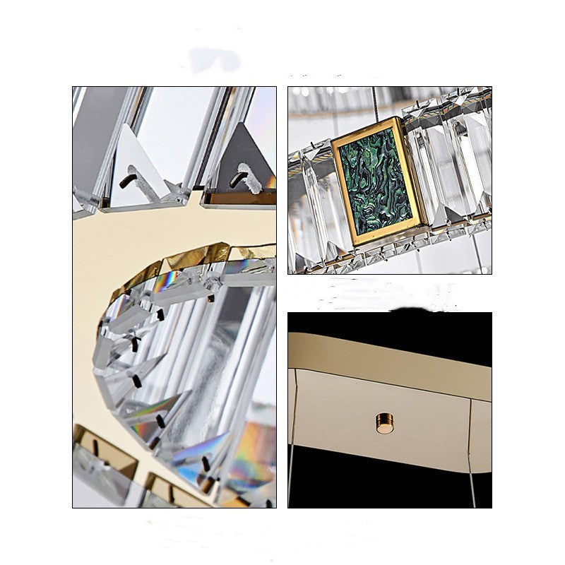 HEKEYLT-6803 Luxury Crystal LED Chandelier – Touch-Control Pendant – Duvencioglu