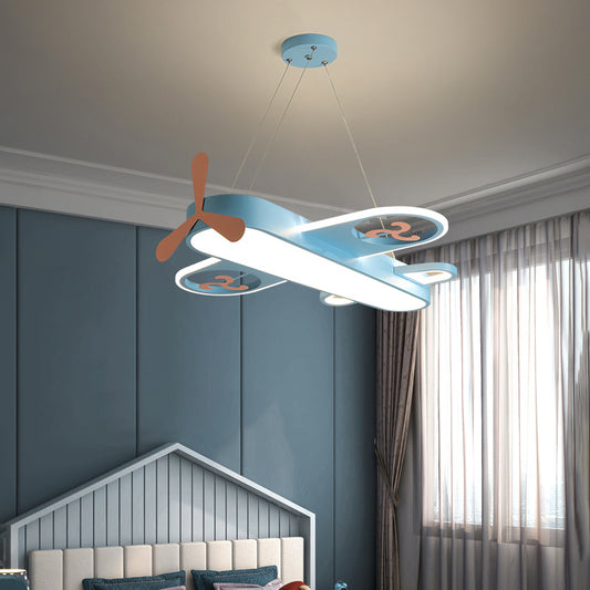 Cartoon Airplane LED Chandelier – 55/68 cm Kids’ Pendant Light – Duvencioglu