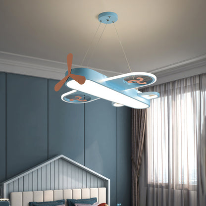 Cartoon Airplane LED Chandelier – 55/68 cm Kids’ Pendant Light – Duvencioglu