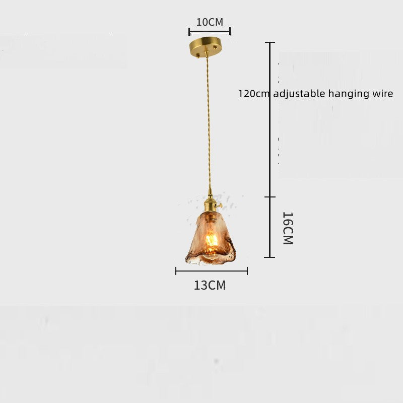 Southeast Asian Retro Brass Chandelier – Creative Glass Pendant (3000K) – Duvencioglu