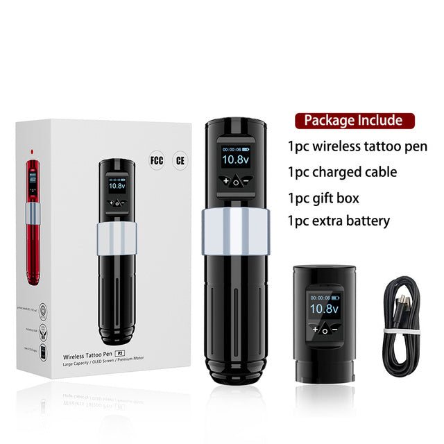 W2 Wireless Tattoo Pen with OLED Display & 1700mAh Battery – Duvencioglu
