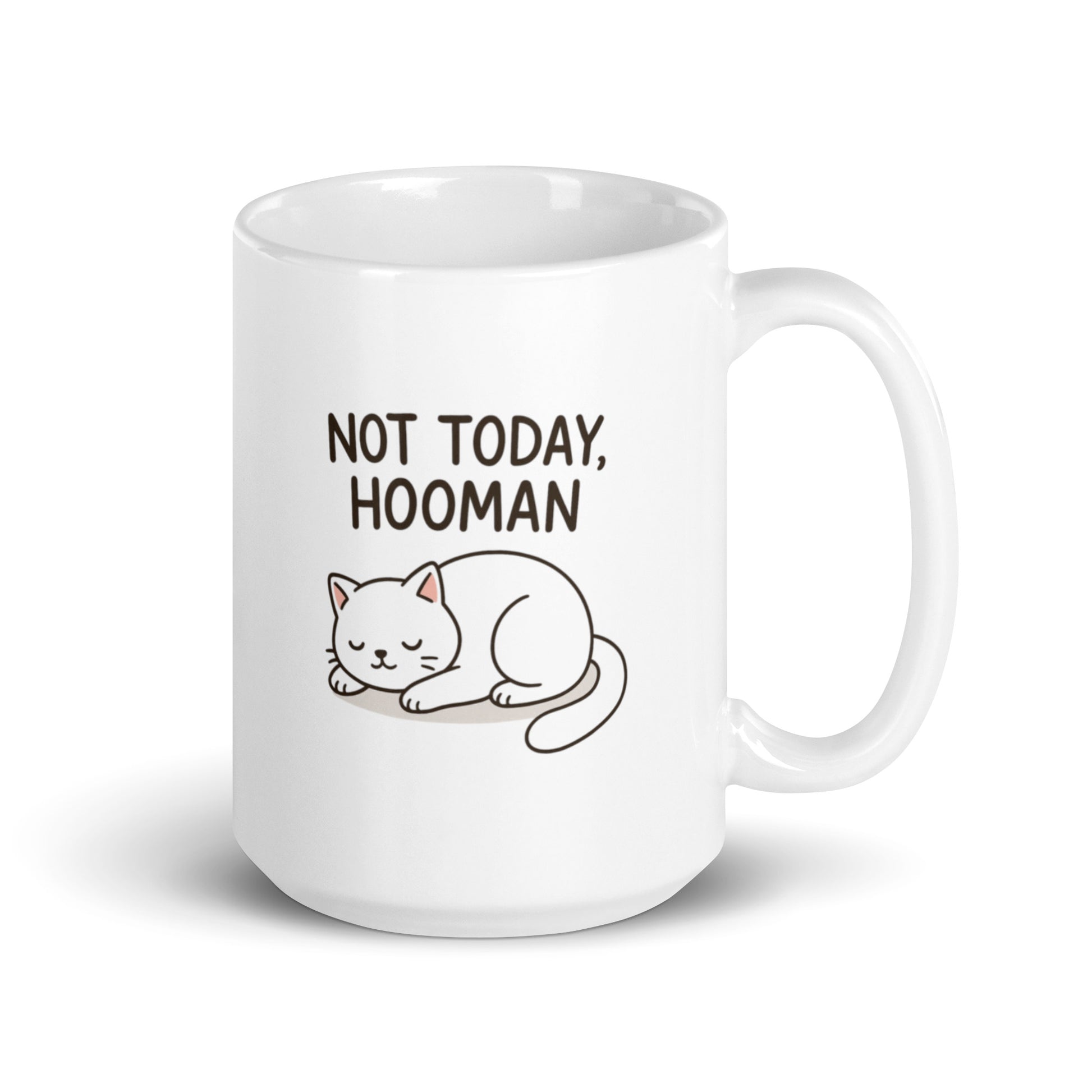 Not Today Hooman Cat Mug – Funny Lazy Cat Gift for Coffee Lovers – Duvencioglu