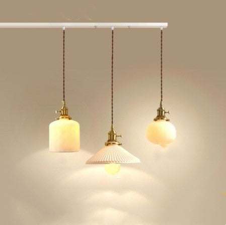 All-Copper Glass Chandelier – Nordic Pendant for Dining, Bedside & More – Duvencioglu