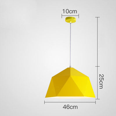 Geometric Hanging Pendant Light - Modern & Colorful Iron Lamp – Duvencioglu