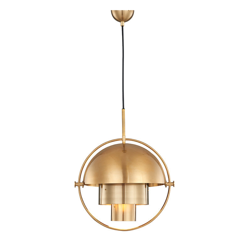 Half-Circle Zinc-Alloy LED Chandelier – Gold, Black, White & Blue – Duvencioglu