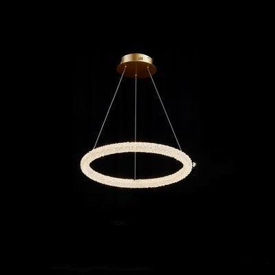 Crystal Ring LED Chandelier – Internet-Celebrity Light-Luxury Pendant – Duvencioglu