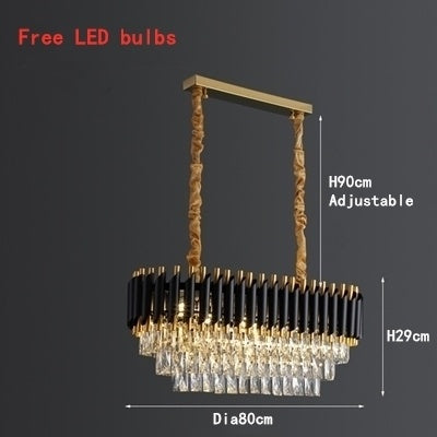 Nordic American Luxury Crystal Chandelier – Modern Iron Pendant Light – Duvencioglu