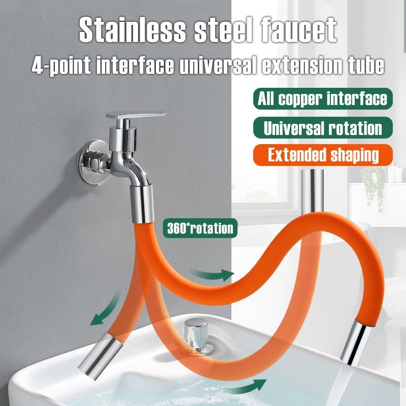 360° Rotatable Faucet Extender - Universal Splash-Proof Extension Tube – Duvencioglu