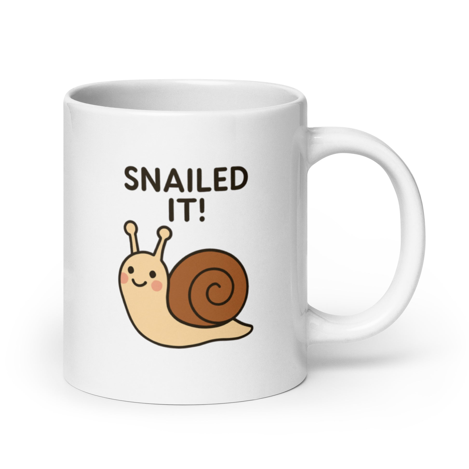 Snailed It! Mug – Funny Cute Snail Pun Gift for Motivated Souls – Duvencioglu