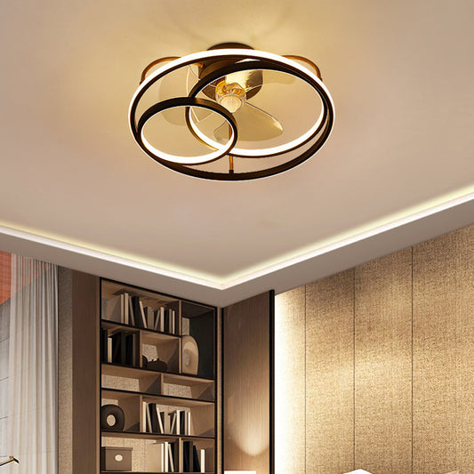 Nordic Invisible Fan LED Chandelier – Modern 50 cm Remote-Control Pendant – Duvencioglu