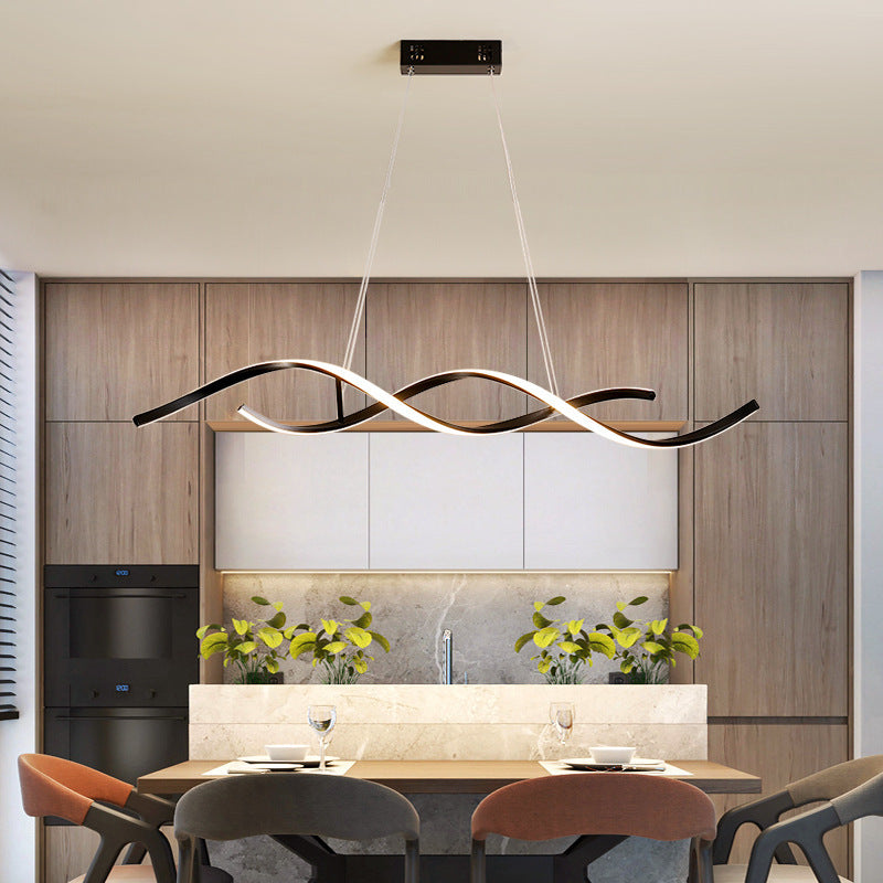 Scandinavian Post-Modern LED Chandelier – 90/110 cm Remote-Control Pendant – Duvencioglu