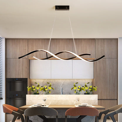 Scandinavian Post-Modern LED Chandelier – 90/110 cm Remote-Control Pendant – Duvencioglu