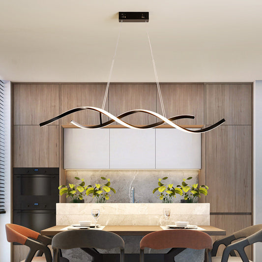 Scandinavian Post-Modern LED Chandelier – 90/110 cm Remote-Control Pendant – Duvencioglu