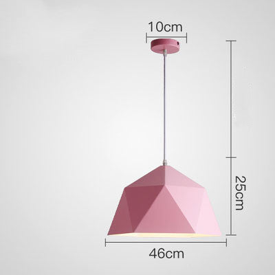 Geometric Hanging Pendant Light - Modern & Colorful Iron Lamp – Duvencioglu