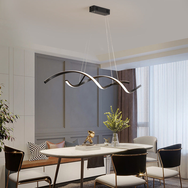 Scandinavian Post-Modern LED Chandelier – 90/110 cm Remote-Control Pendant – Duvencioglu